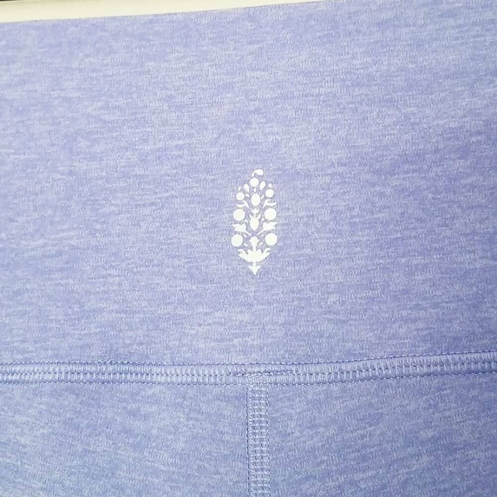 NEW FP MOVEMENT by FREE PEOPLE Never Better Heather Bike Shorts S Blueberry $48 - Picture 10 of 16
